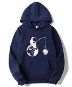 sweat petit astronaute peche bleu marine