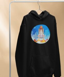 sweat fusee navette spatiale noir
