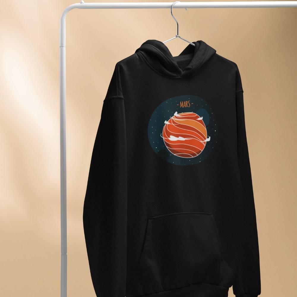 sweat-mars-lune-noir-le-petit-astronaute sweat mars lune noir