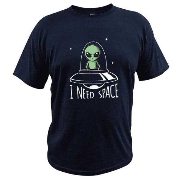 t-shirt-alien-i-need-space-bleu t shirt alien i need space bleu