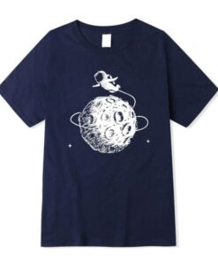 t shirt astronaute apesanteur bleu