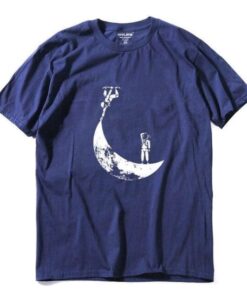 t shirt astronaute skate bleu