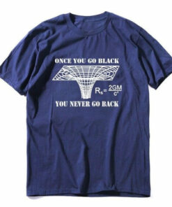 t shirt black hole bleu marine
