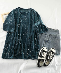 t-shirt-constellation-femme vert