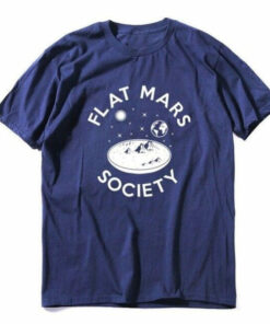t shirt flat mars bleu