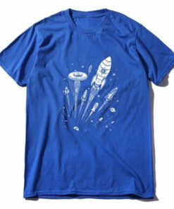 t-shirt-fusee bleu