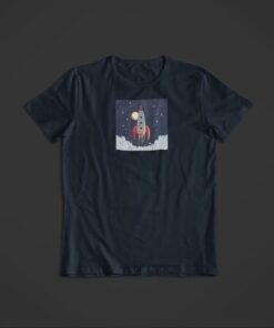 T Shirt Fusée étoiles bleu
