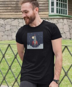 T Shirt Fusée étoiles