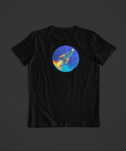 t shirt fusee galactique noir