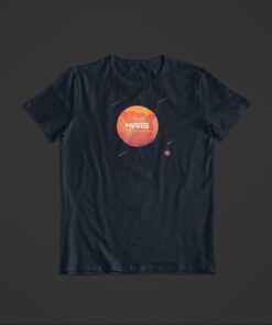 t shirt mars exploration bleu