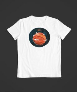 t shirt mars lune blanc