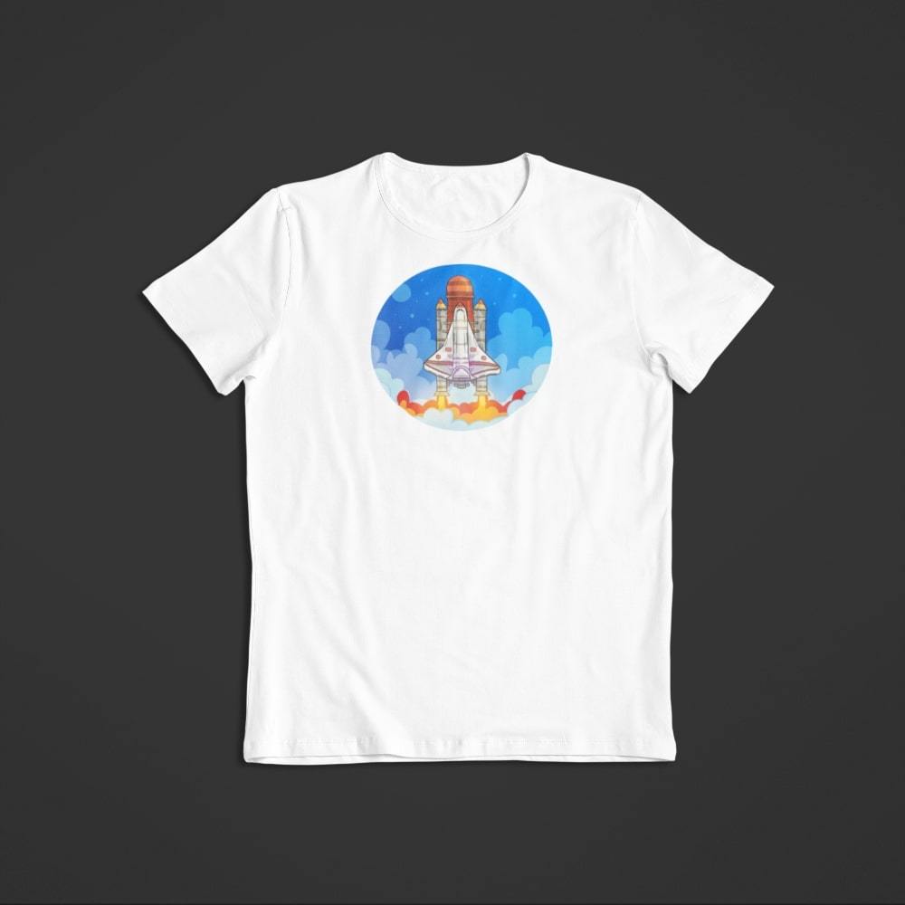 t-shirt-navette-spatiale-blanc-le-petit-astronaute t shirt navette spatiale blanc