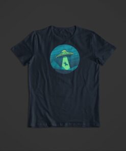 t shirt ovni ufo bleu