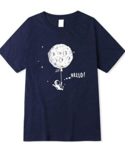 t shirt petit astronaute ballon bleu