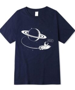 t shirt petit astronaute hello bleu