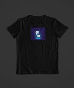T Shirt Robot Futuriste noir