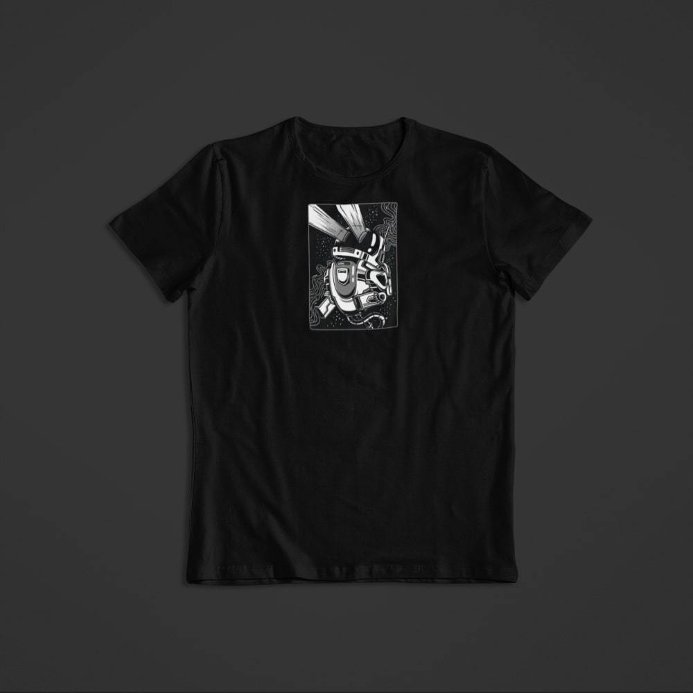 t-shirt-robot-noir-le-petit-astronaute T Shirt Robot noir