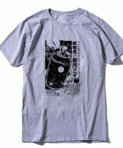 t shirt space anime gris