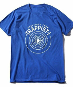 t shirt trappist 1 bleu