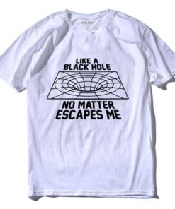 t shirt trou noir humour