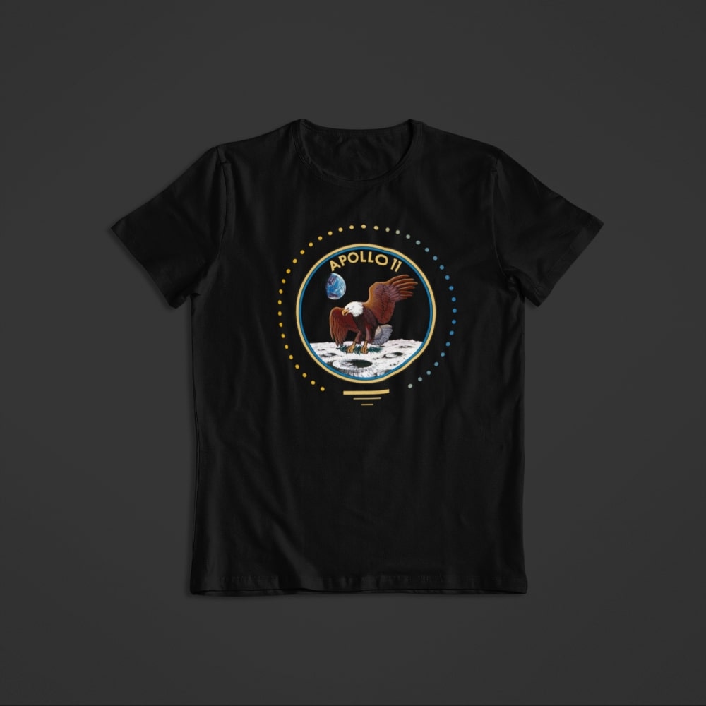 t_shirt_apollo_11_noir T Shirt Apollo 11 noir