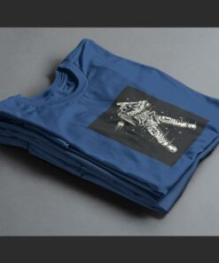 T Shirt Astronaute Baseball bleu