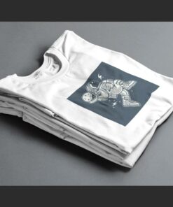 T Shirt Astronaute Basketball blanc