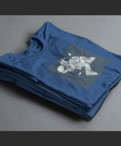 T Shirt Astronaute Basketball bleu