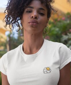 T Shirt Brodé Nuage 