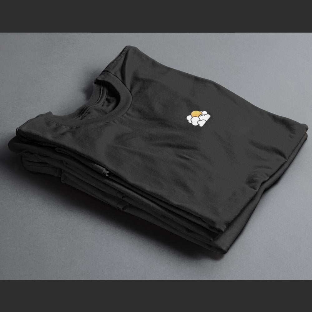 t_shirt_nuage_brode_noir T Shirt Brodé Nuage noir