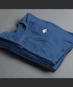 T Shirt Brodé Tonnerre bleu