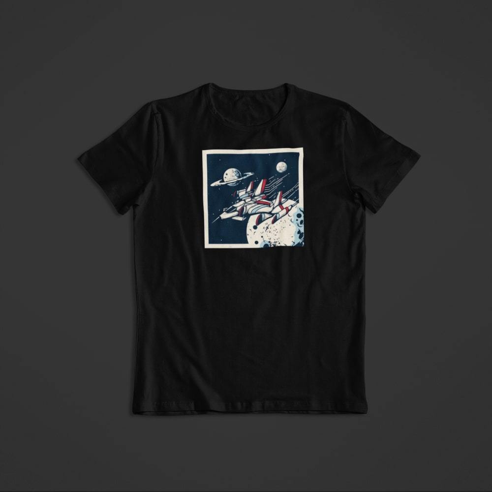 t_shirt_vaisseau_spatial_noir T Shirt vaisseau noir
