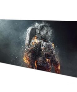 Tapis de Souris Astronaute Enflammé