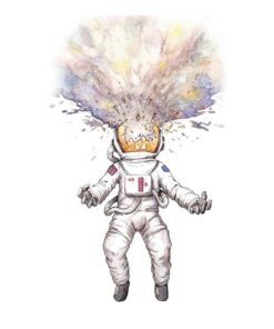 Tatouage Éphémère Astronaute Cosmique