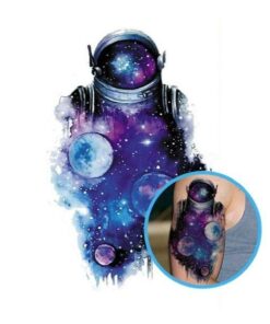 Tatouage Éphémère Astronaute Galactique