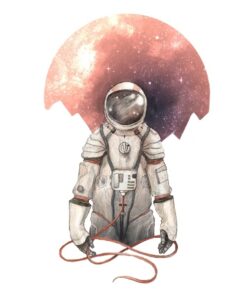 tatouage ephemere astronaute planete