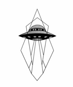 tatouage ephemere ovni
