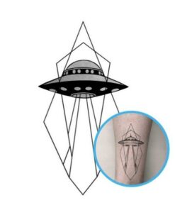 Tatouage Éphémère Ovni