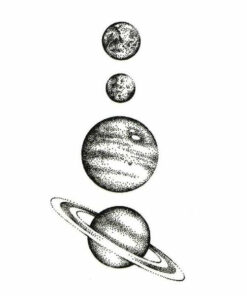 tatouage ephemere planete
