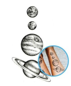 Tatouage Éphémère Planète