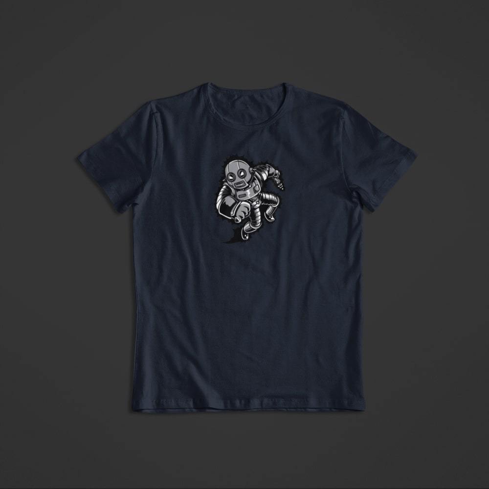 tee-shirt-robot-bleu-le-petit-astronaute Tee Shirt Robot bleu