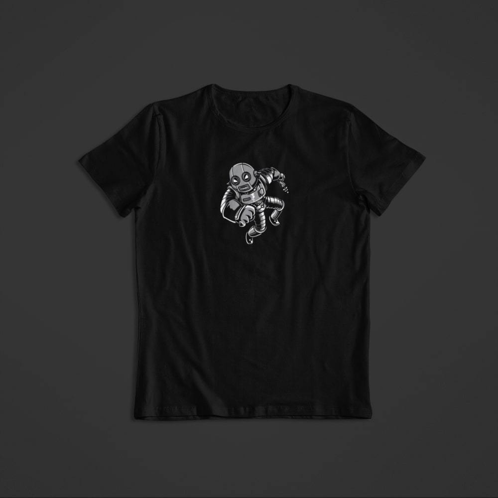 tee-shirt-robot-noir-le-petit-astronaute Tee Shirt Robot noir