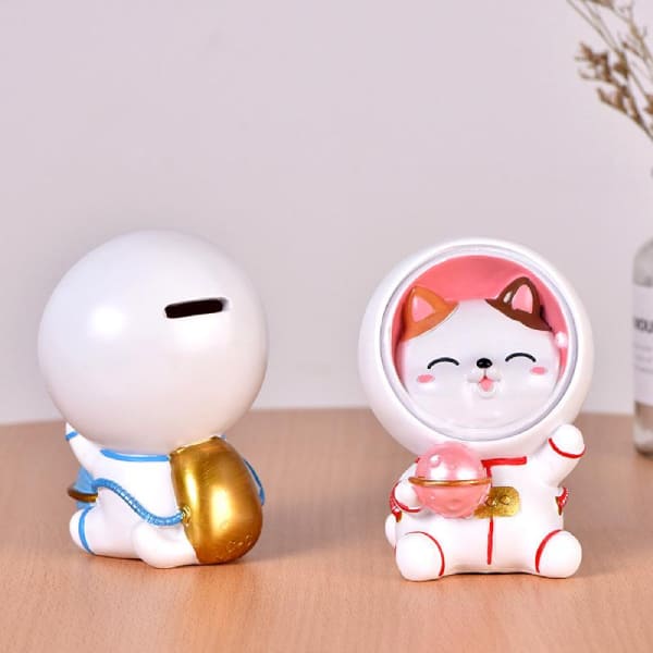 tirelire-chat-astronaute-bleu-rose tirelire chat astronaute bleu rose