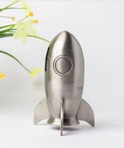 tirelire fusee metal